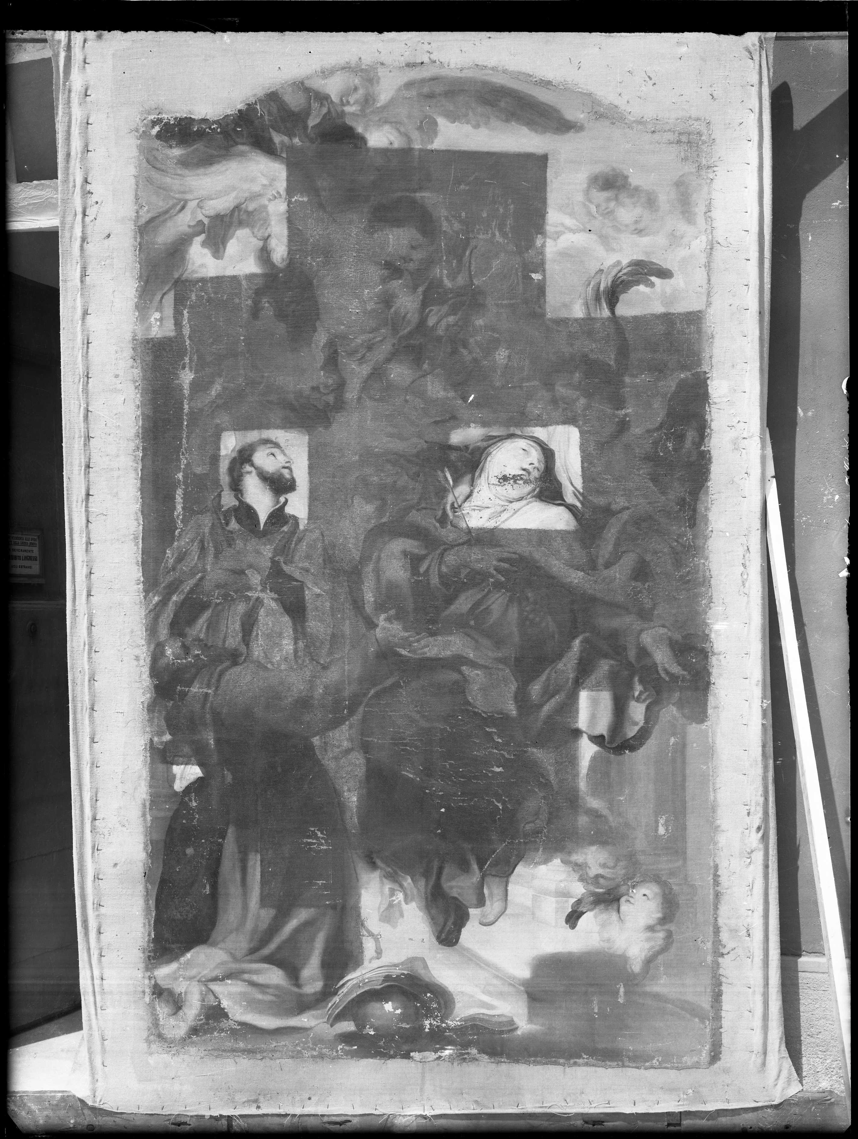 Tre santi in estasi, dipinti (negativo) di Gasparini (XX)