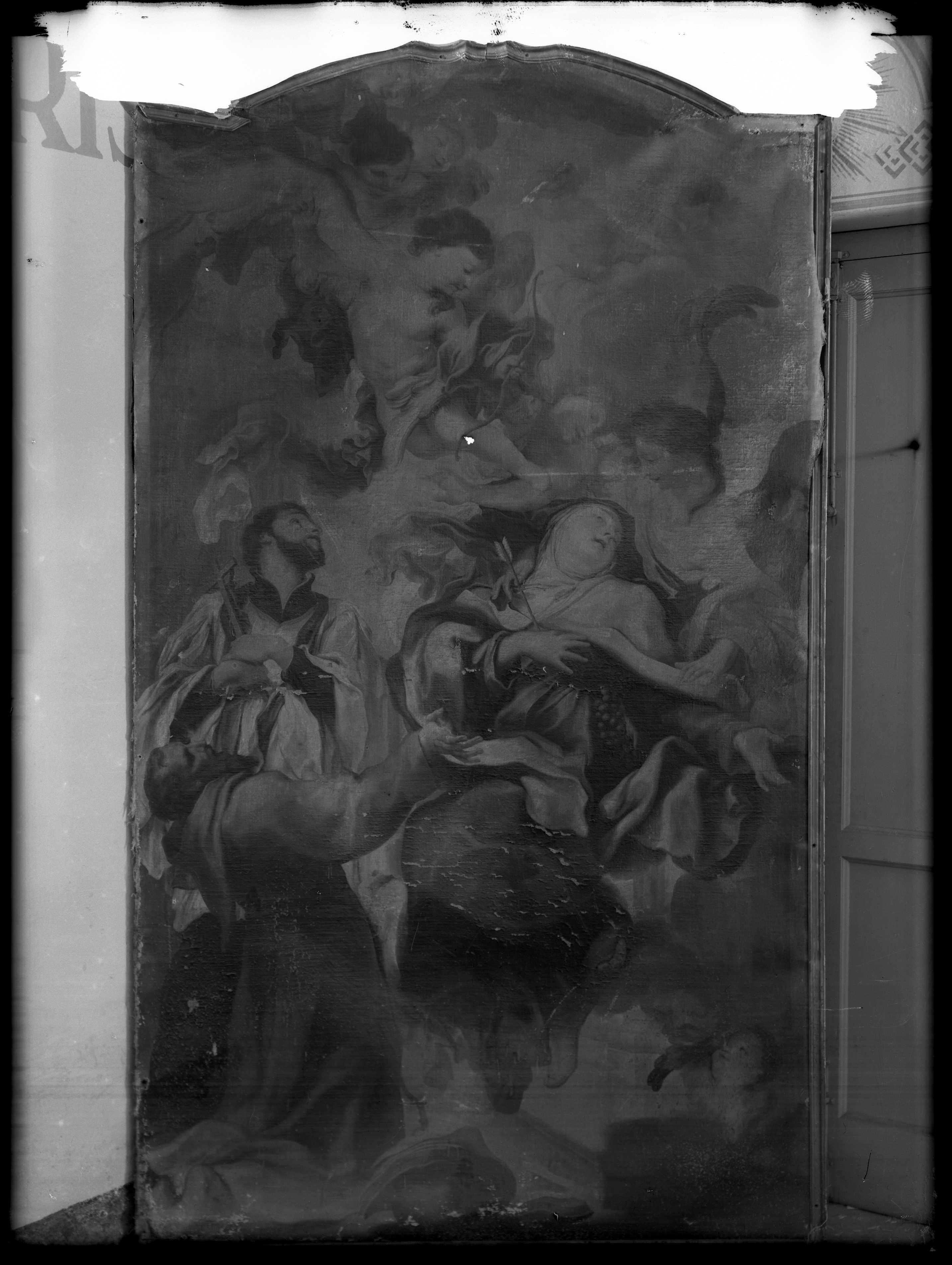 De Ferrari, Gregorio. Santa Teresa, San Francesco d'Assisi e San Francesco - Genova - chiesa di Santa Fede (negativo) di Gasparini (XX)