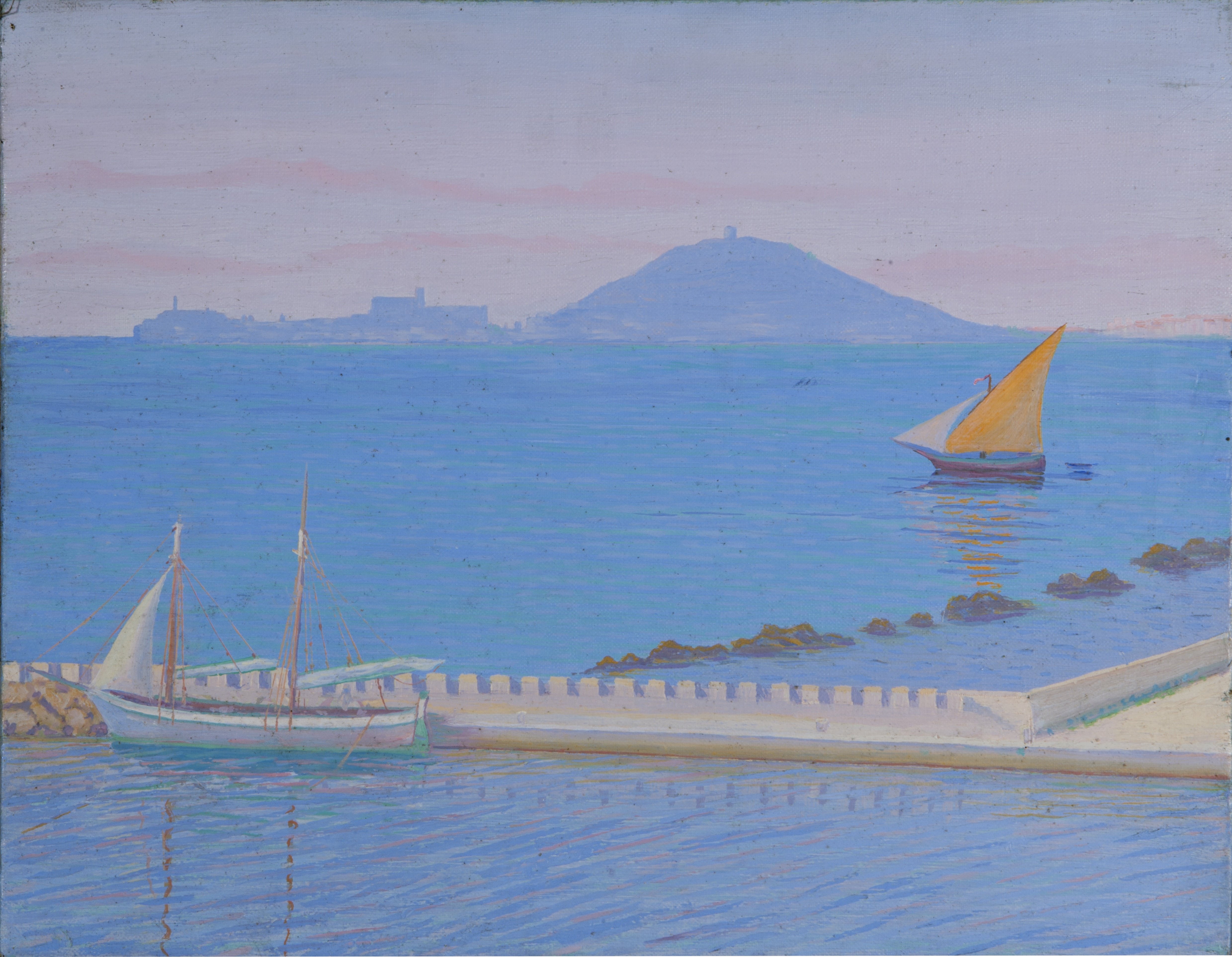Golfo di Gaeta, Golfo di Gaeta (dipinto, serie) di Hendrik Christian Andersen (laboratorio) - ambito italiano (inizio XX)