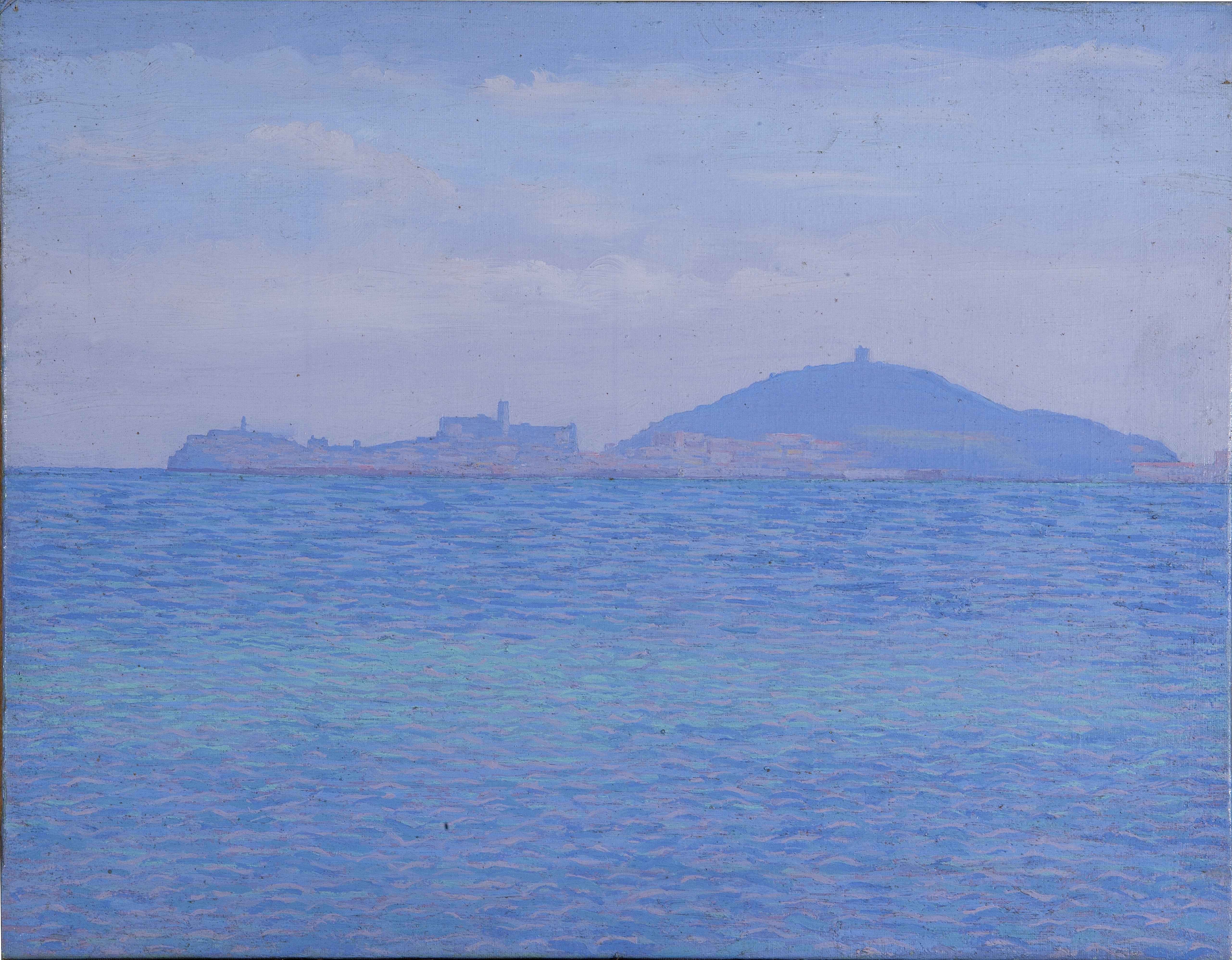 Golfo di Gaeta, Paesaggio del Golfo di Gaeta (dipinto, serie) di Hendrik Christian Andersen (laboratorio) - ambito italiano (XX)