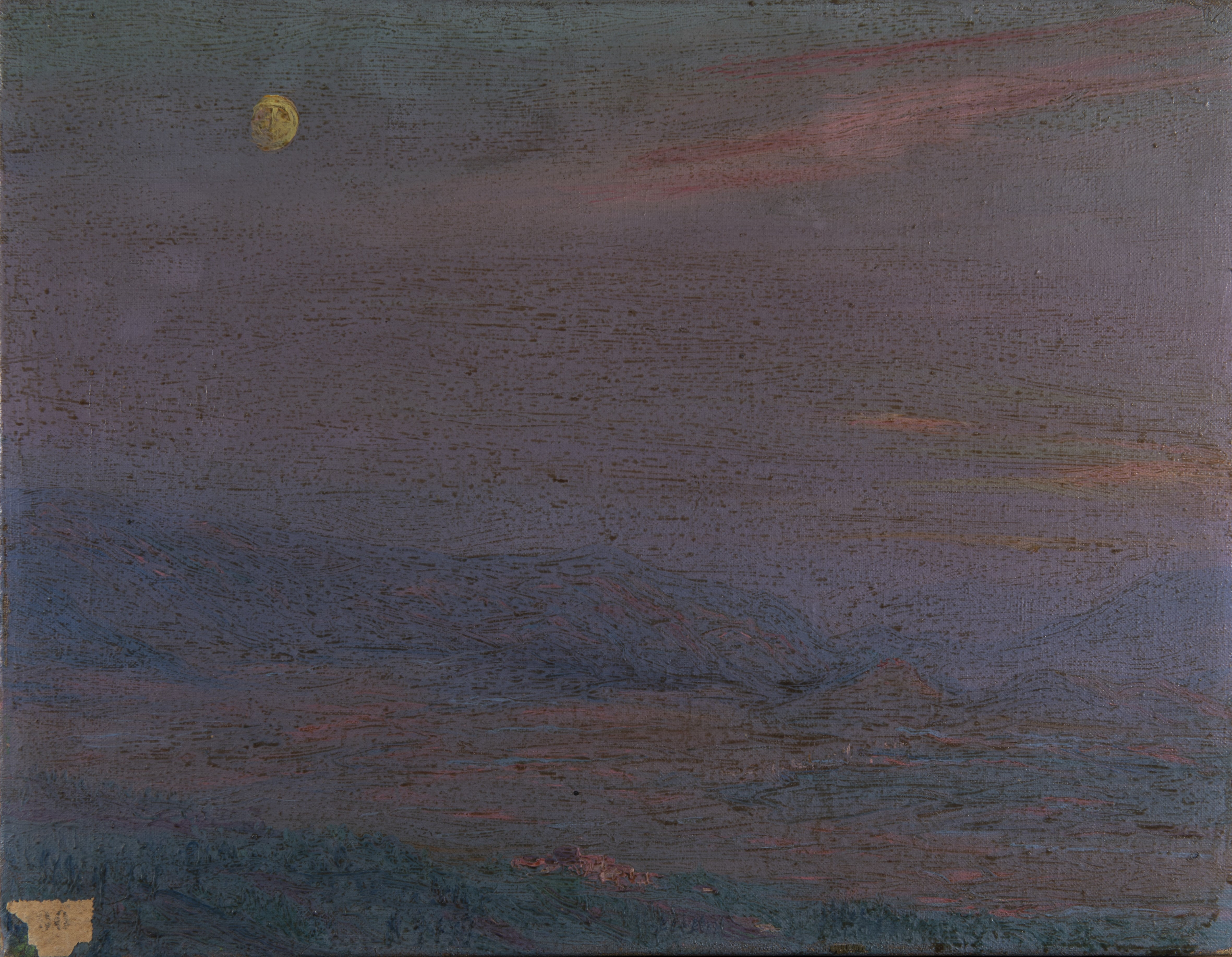 Paesaggio al tramonto, Paesaggio al tramonto (dipinto, serie) di Hendrik Christian Andersen (laboratorio) - ambito italiano (prima metà XX)