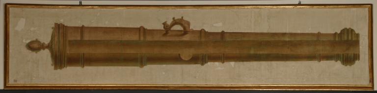 riproduzione figurativa di pezzo d'artiglieria - produzione italiana (prima metà sec. XVIII)