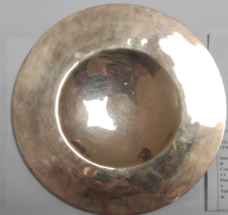 patena - piatto liturgico per la celebrazione eucaristica, opera isolata - ambito Italia meridionale (ultimo quarto sec XIX)