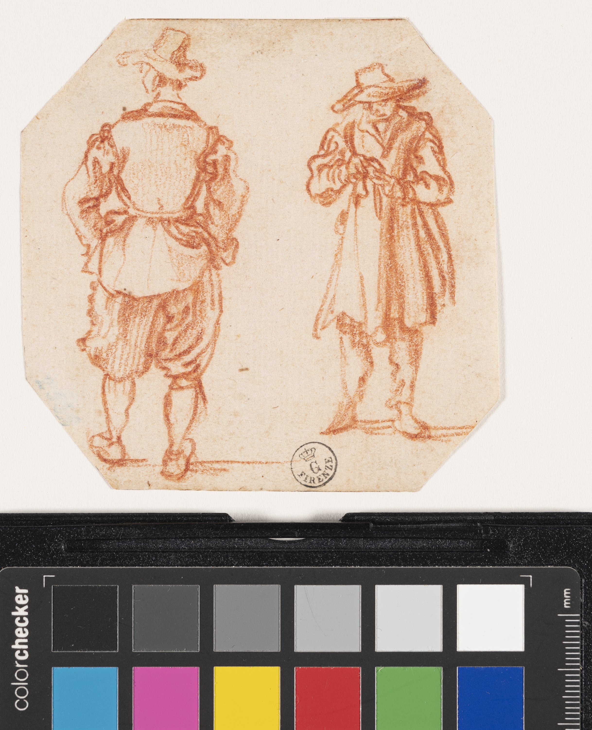 Studio di due contadini (disegno) di Callot Jacques (XVII)