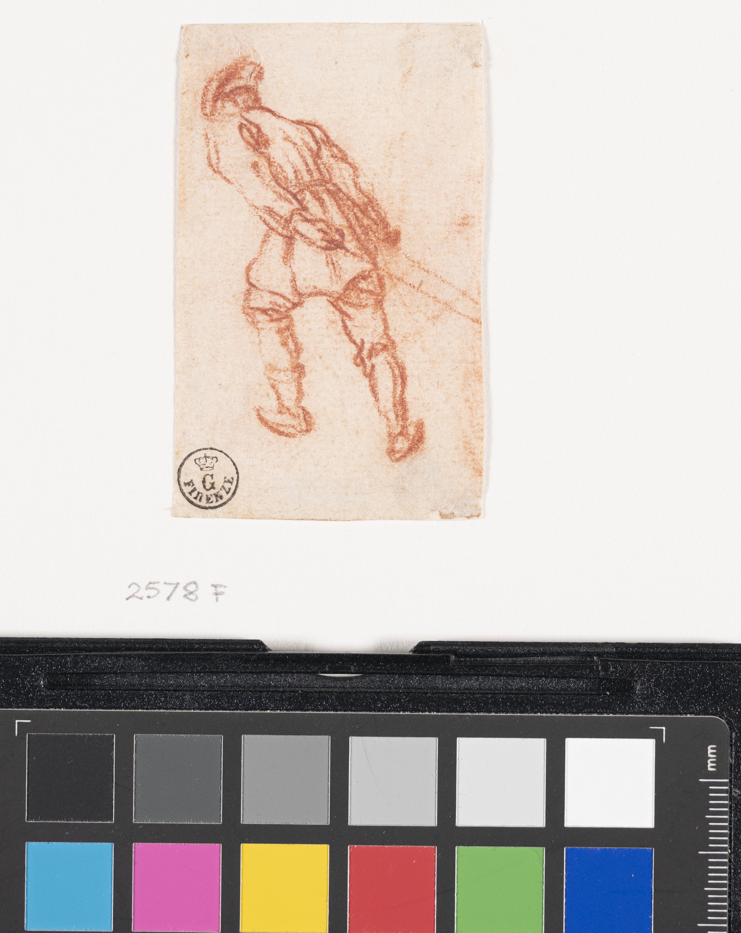 Studio di un uomo che tira una fune (disegno) di Callot Jacques (XVII)
