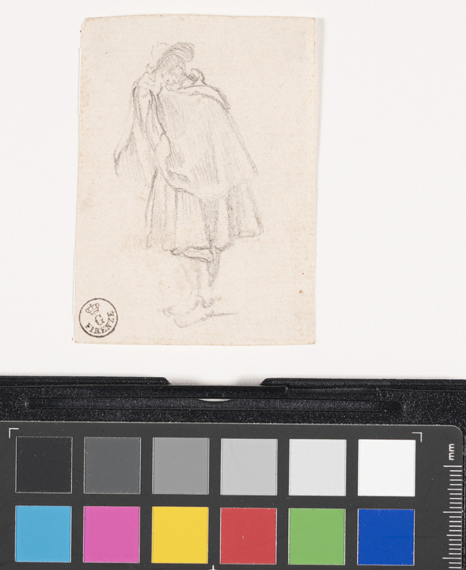 Studio di un gentiluomo con mantello (disegno) di Callot Jacques (prima metà XVII)