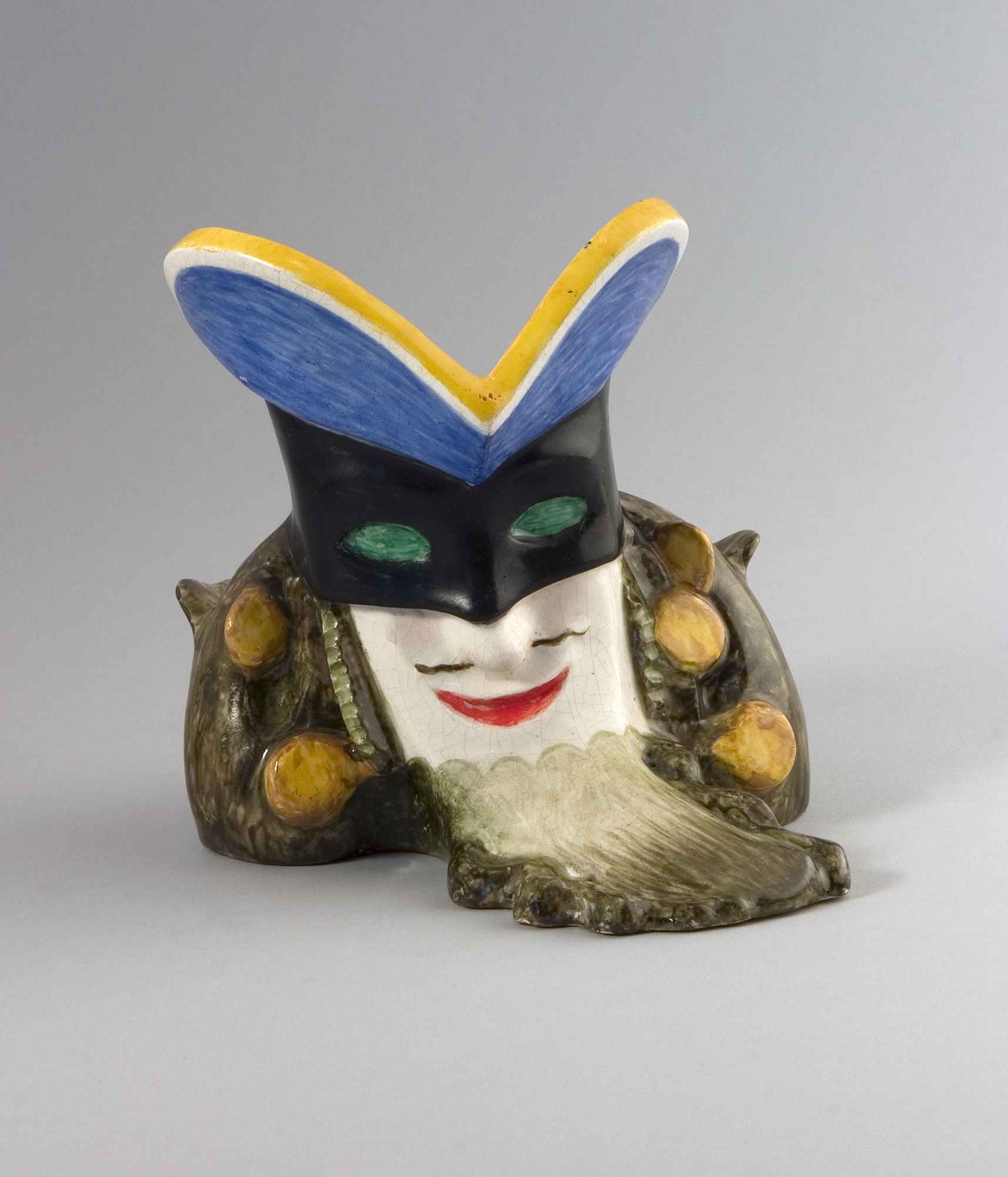 Maschera Pantalone, maschera di pantalone (posacenere) di Sturani Mario, Fabbrica Lenci (anni venti sec. XX)