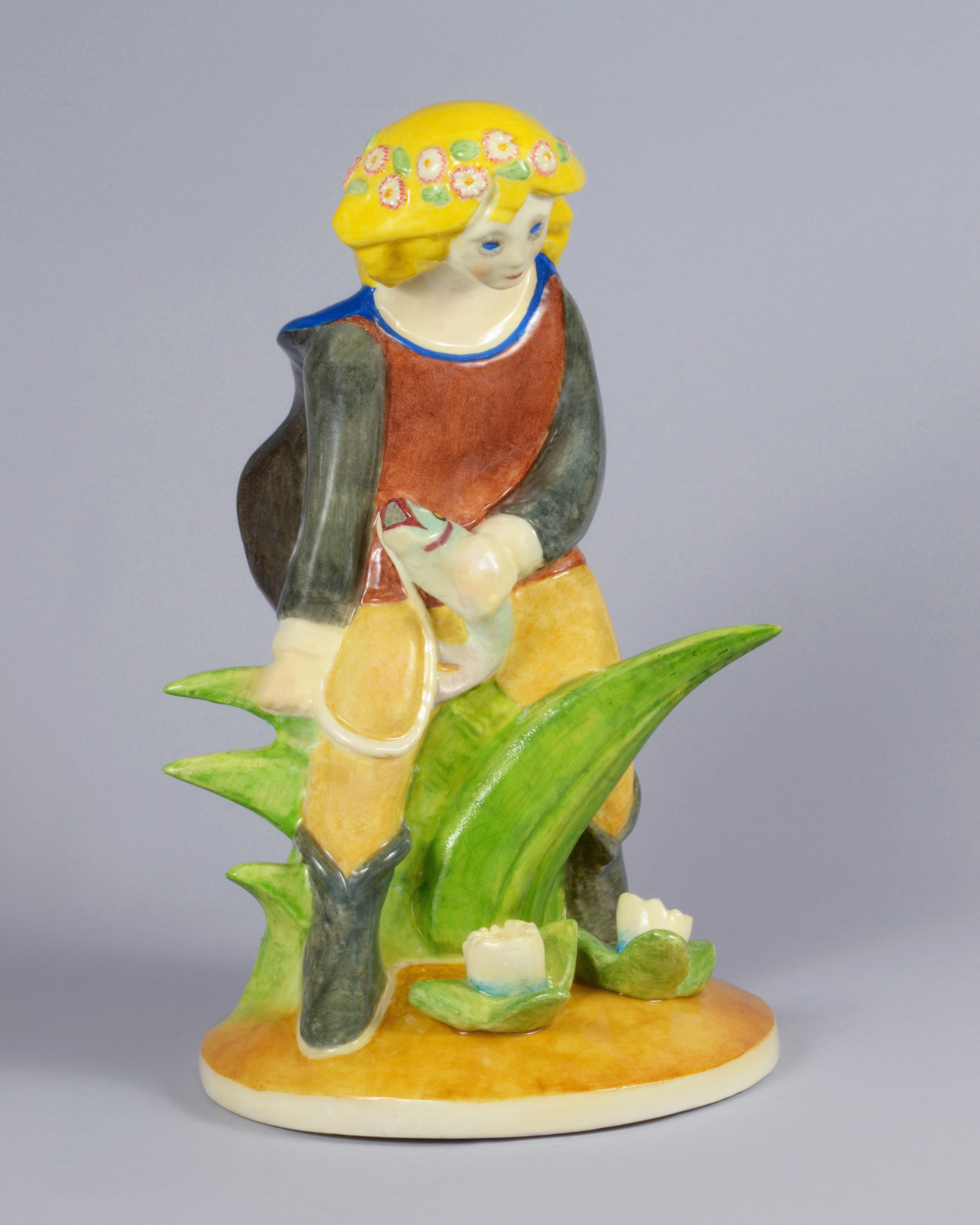 Tobia, pescatore (scultura) di Sturani Mario, Fabbrica Lenci (anni venti sec. XX)