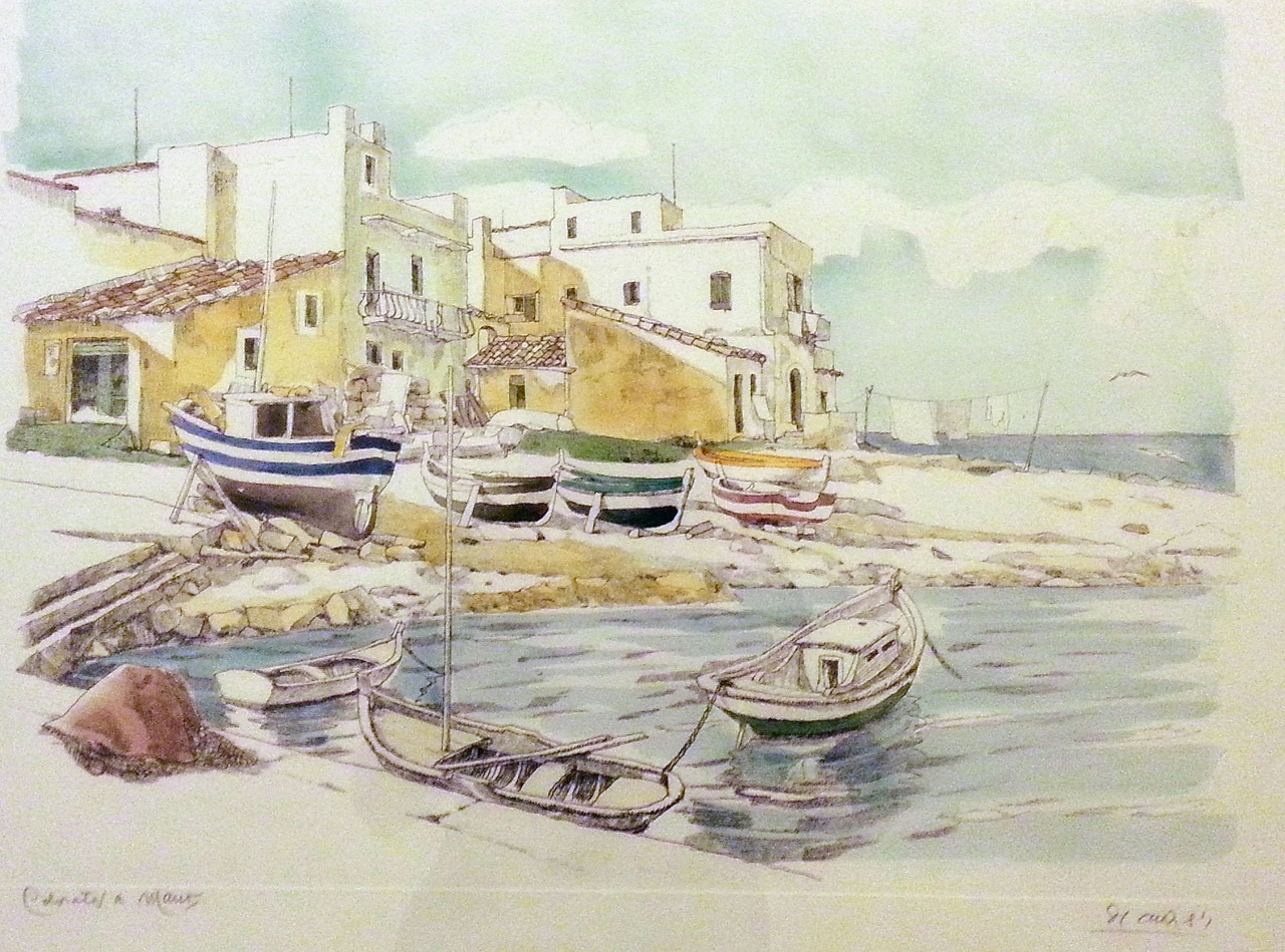 Marina, marina (dipinto) di De Andreis Giovanni Battista (ultimo quarto sec. XX)