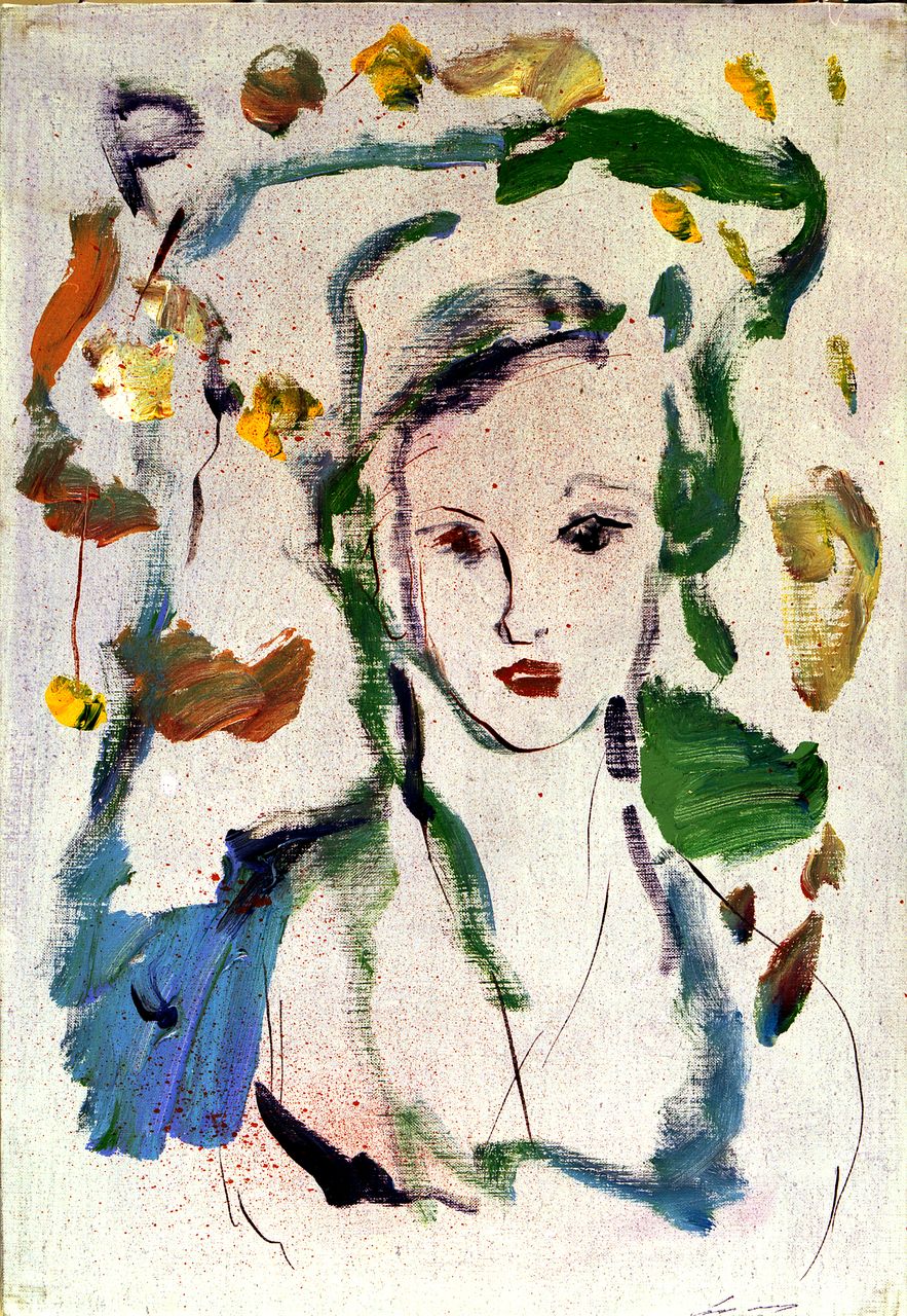Ritratto di donna, ritratto (dipinto) di Treccani, Ernesto (sec. XX)