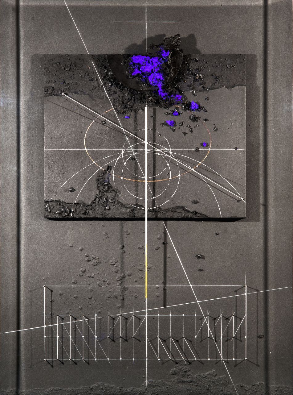 Costellazione 95 C, Cielo 1988-1999, composizione astratta (dipinto) di Valentini Walter (sec. XX)