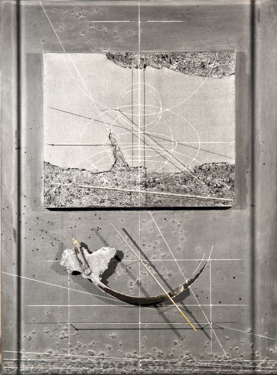 Costellazione 95 C, composizione astratta (dipinto) di Valentini Walter (sec. XX)