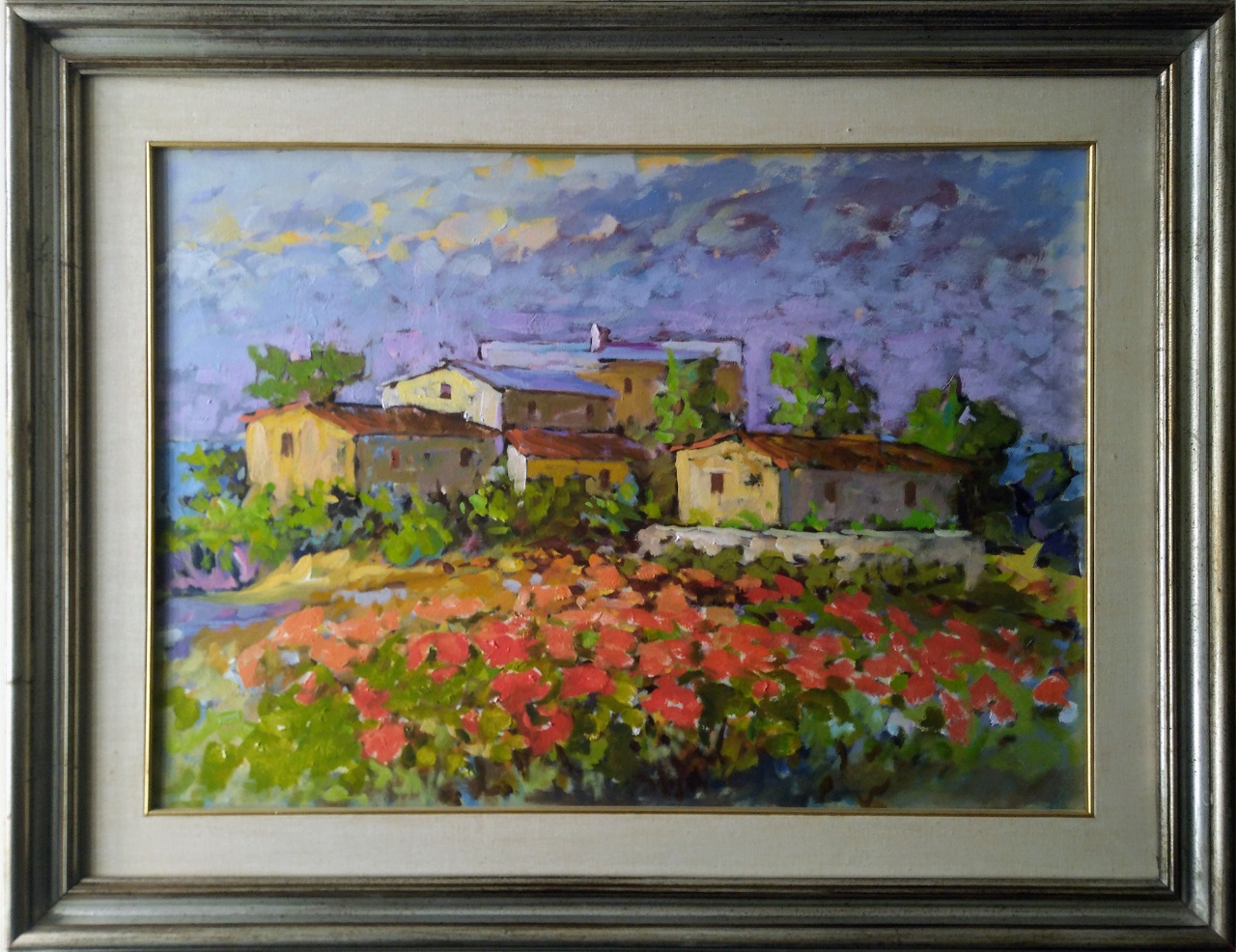 Estate in Maremma, paesaggio campestre (dipinto) di Sabatelli Walter (sec. XX)