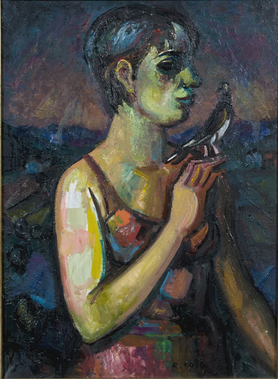 Ritratto di Graziella con uccellino, ritratto (dipinto) di Costi Raffaele (sec. XX)