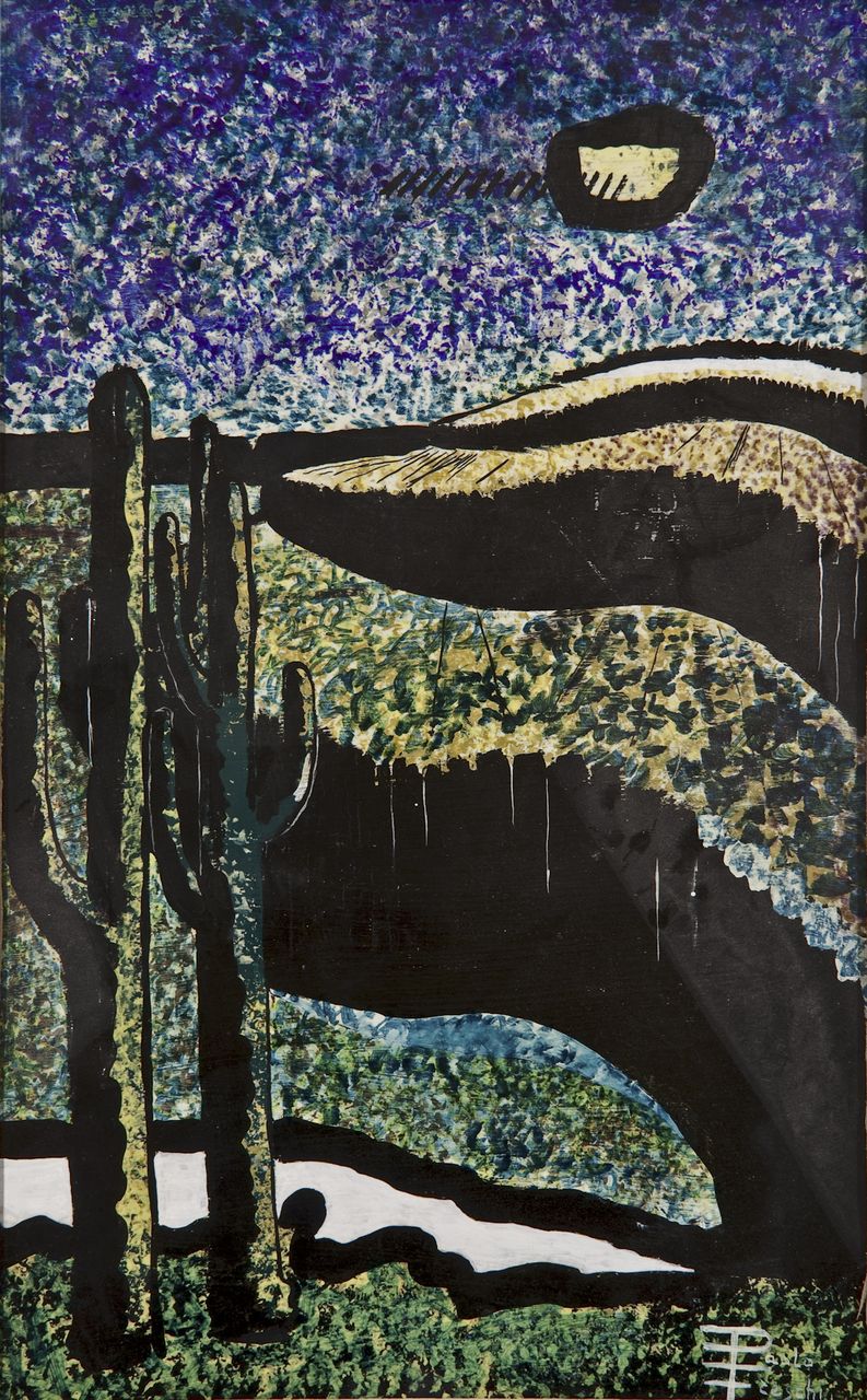 Deserto, paesaggio (dipinto) di Freschi Paolo (sec. XX)