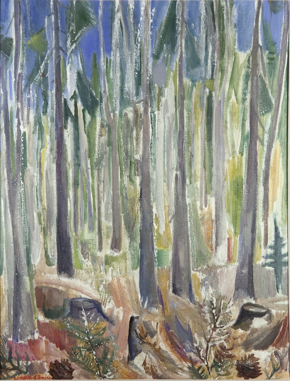 La pineta, veduta (dipinto) di d'Amico Gemma (sec. XX)