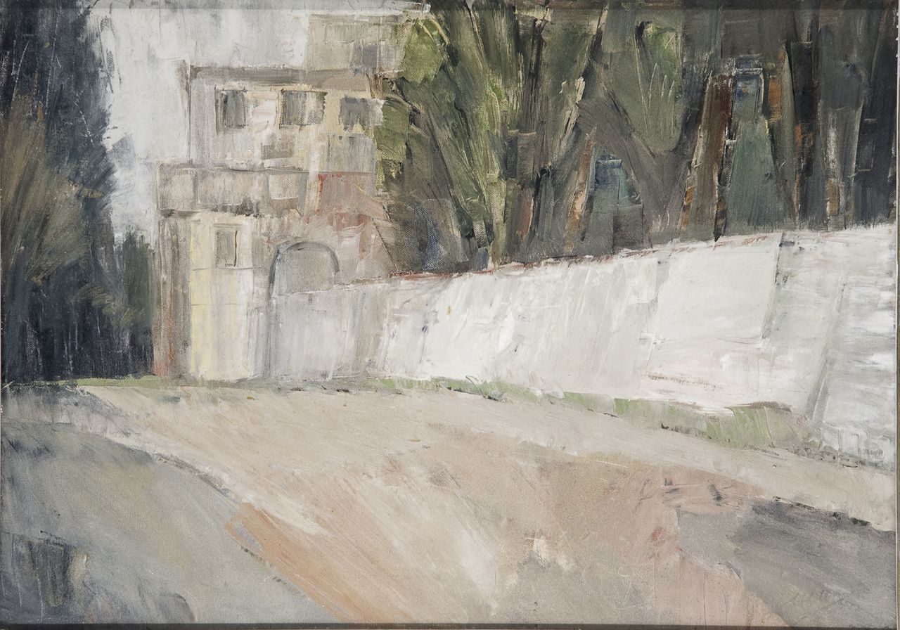 Via della Nocetta, veduta (dipinto) di Mangiacapra (sec. XX)