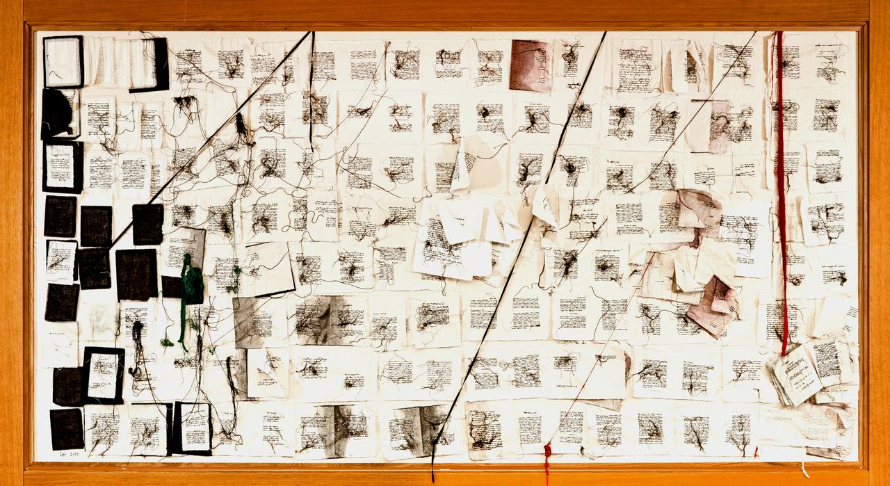 Orme di leggi, leggi (dipinto) di Lai Maria (sec. XX)