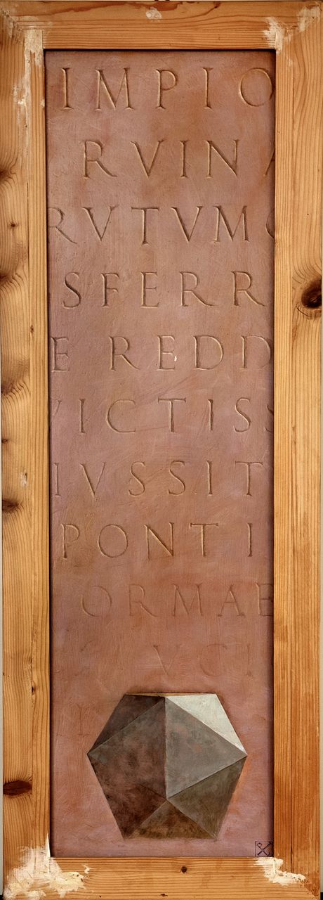 Senza titolo II, epigrafe (dipinto) di Isola, Pierluigi (sec. XX)