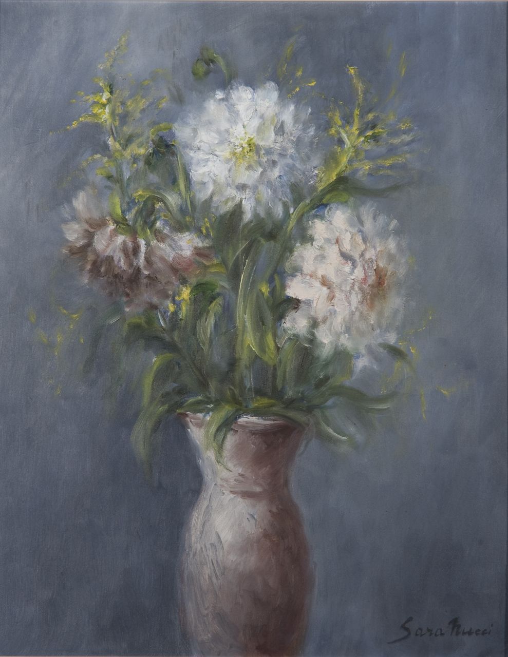 fiori, natura morta (dipinto) di Nucci, Sara (sec. XX)