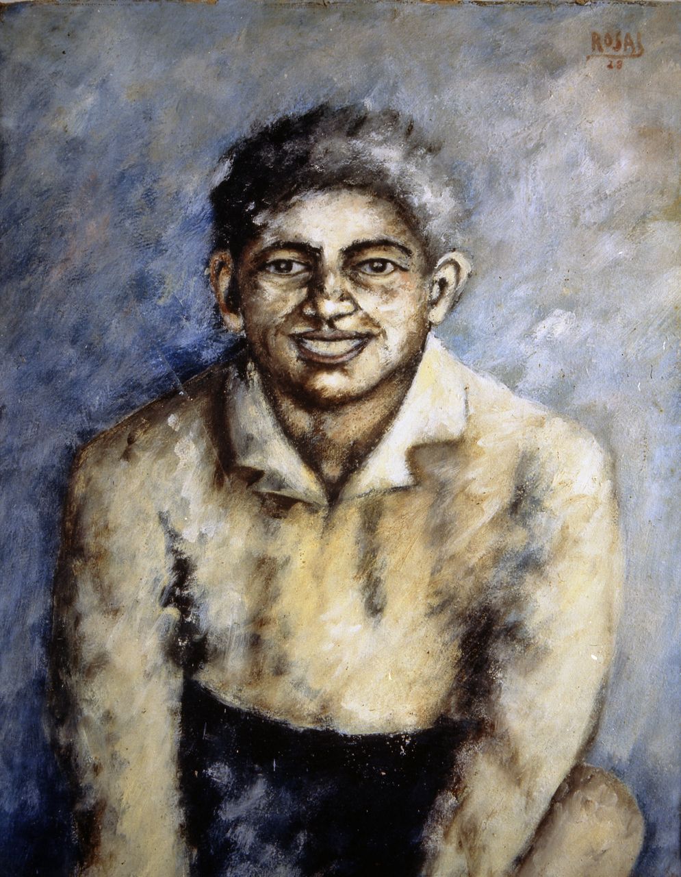Ragazzo ridente, Figura maschile (dipinto, opera isolata) di Rosai Ottone (sec. XX)