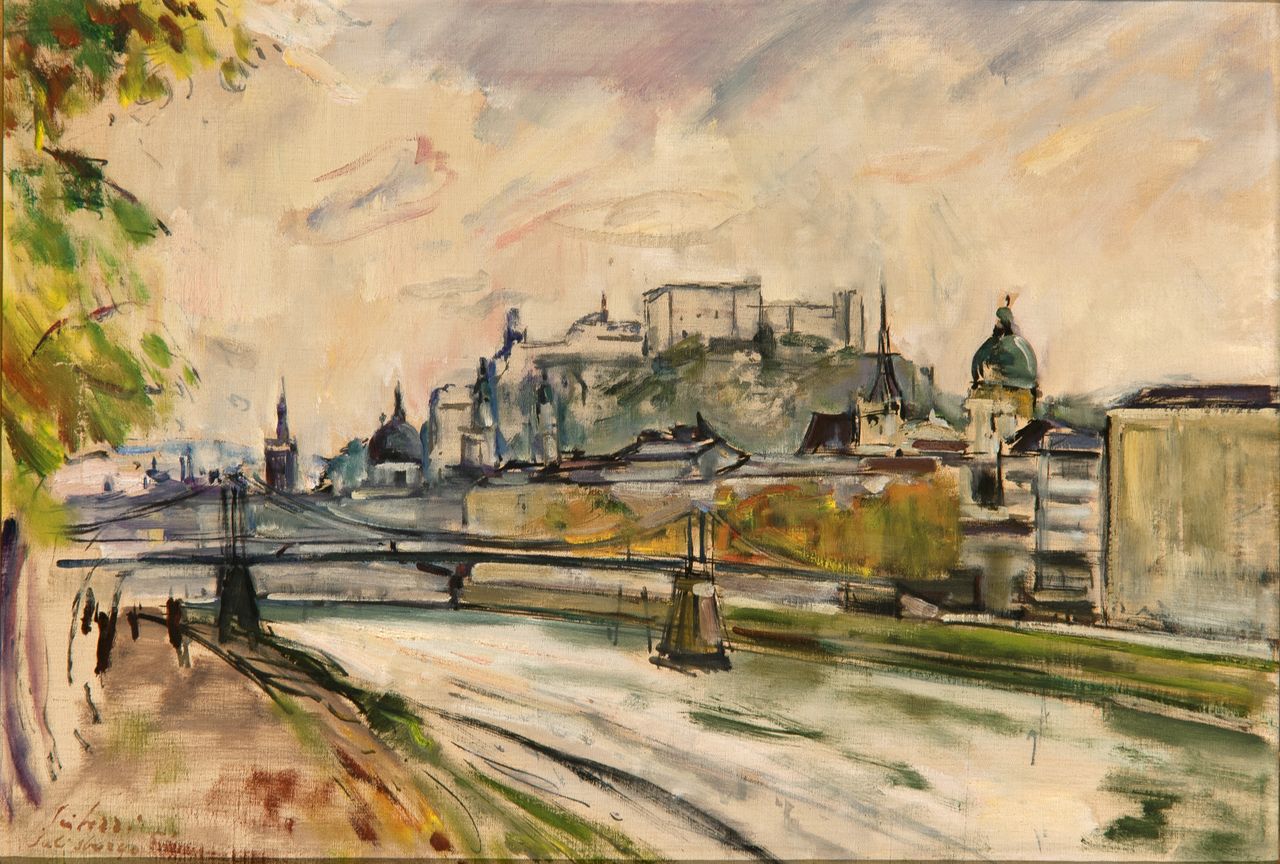 Salisburgo, Salzburg, Veduta di città (dipinto, opera isolata) di Seibezzi Fioravante (sec. XX)