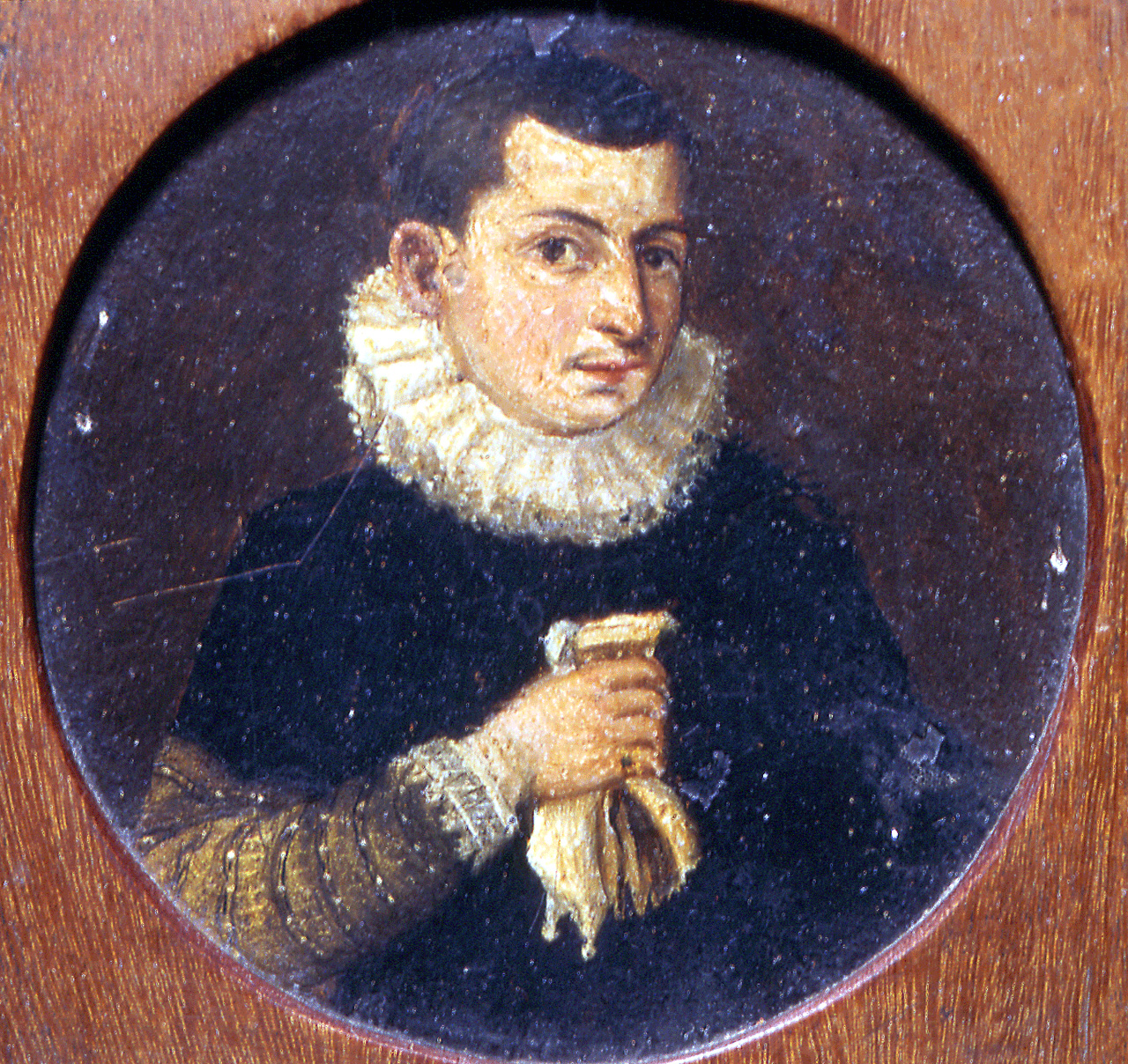 ritratto di giovane (miniatura) - ambito Italia settentrionale (fine sec. XVI)