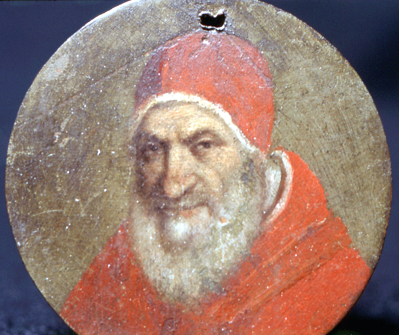 ritratto di papa Sisto V (miniatura) - ambito romano (fine sec. XVI)