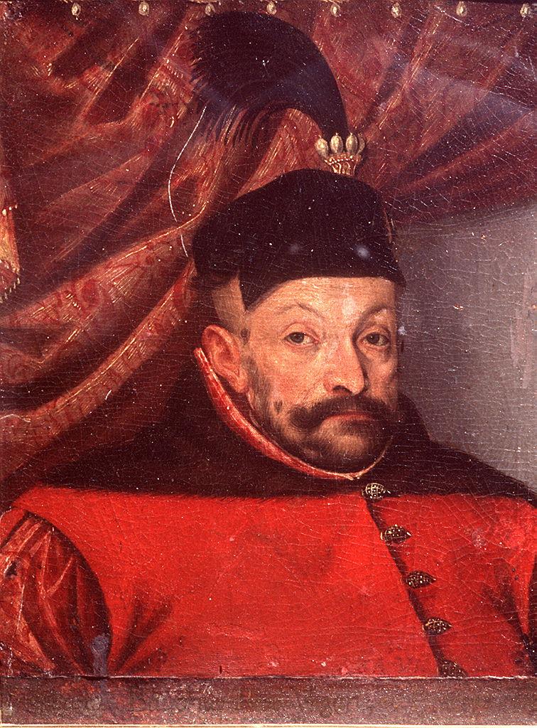 ritratto di Stefano Bathory re di Polonia (miniatura) di Koeber Martin (sec. XVI)