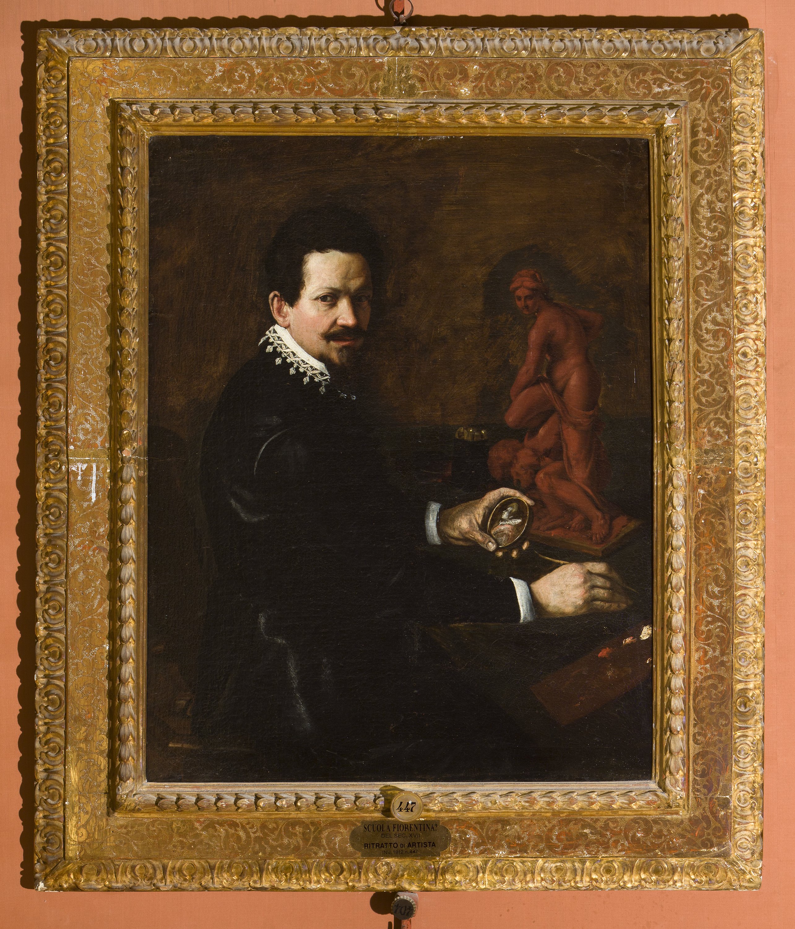 ritratto d'artista (dipinto) - ambito fiorentino (sec. XVII)