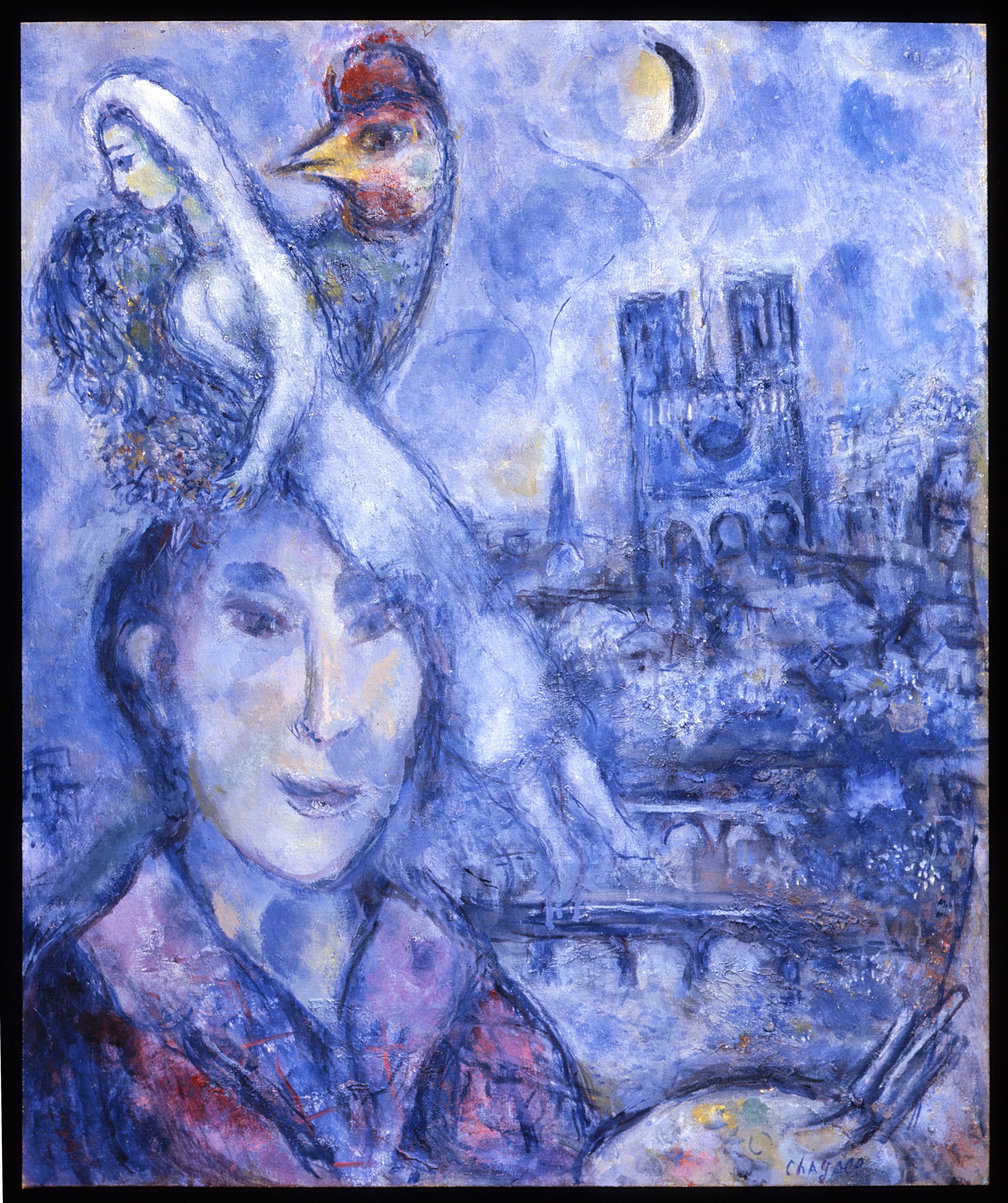 autoritratto di Marc Chagall (dipinto) di Chagall Marc (sec. XX)