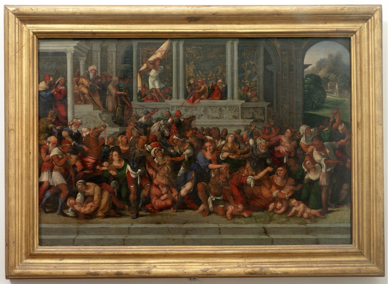 strage degli innocenti (dipinto) di Luteri Giovanni Battista detto Battista Dossi (cerchia) (sec. XVI)
