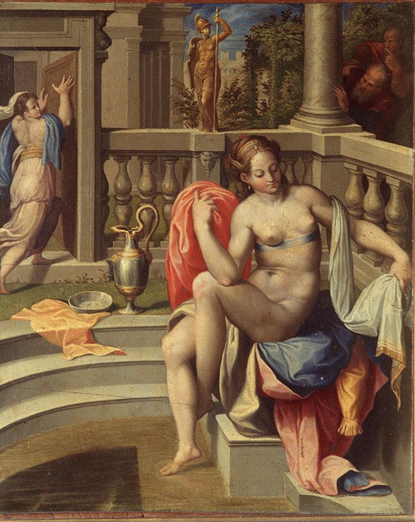Susanna e i vecchi (dipinto) di Sammacchini Orazio (sec. XVI)