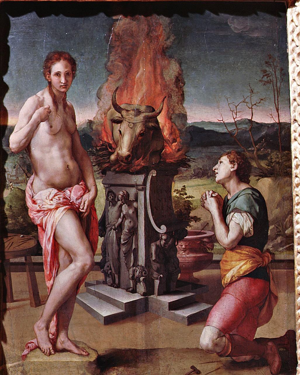 Pigmalione e Galatea (dipinto) di Allori Agnolo detto Bronzino (sec. XVI)