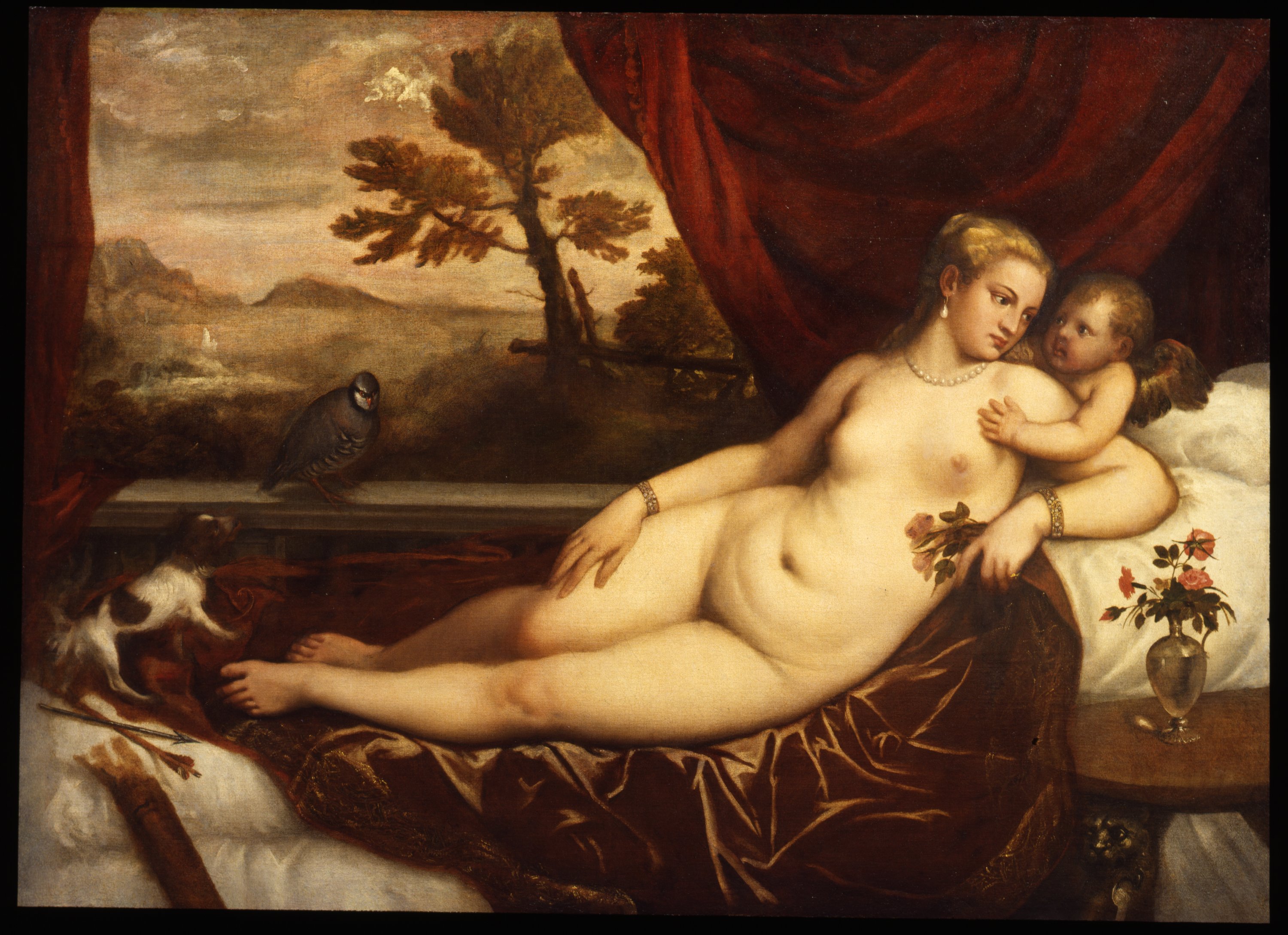 Venere e Cupido (dipinto) di Vecellio Tiziano (sec. XVI)