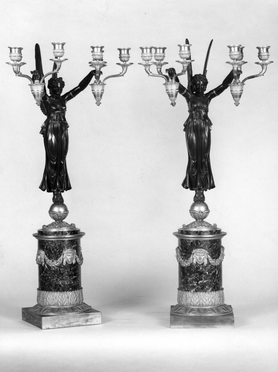 candelabro, serie - manifattura francese (sec. XIX)