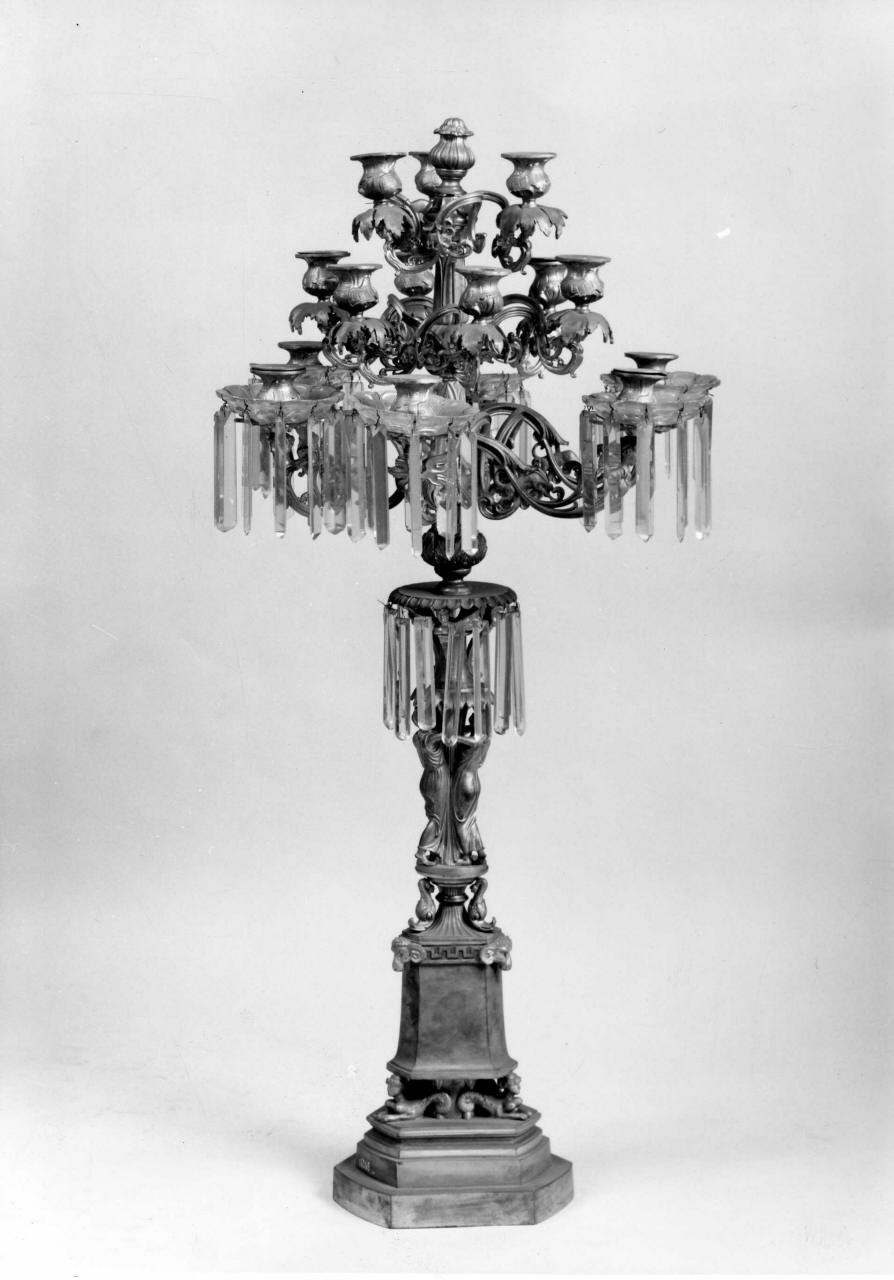 candeliere, serie - manifattura italiana (metà sec. XIX)