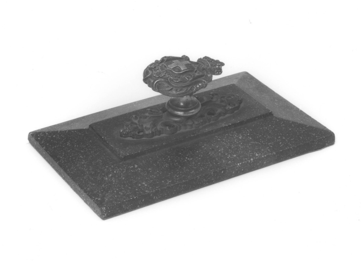 fermacarte - manifattura italiana (metà sec. XIX)