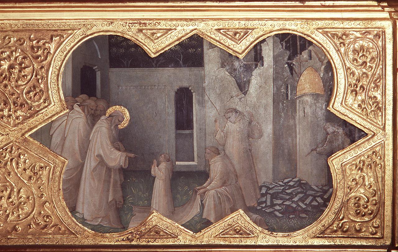 San Benedetto riporta in vita un monaco (scomparto di predella) di Lorenzo Monaco (sec. XV)
