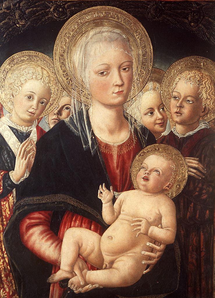 Madonna con Bambino e angeli (dipinto) di Matteo di Giovanni (?) (sec. XV)