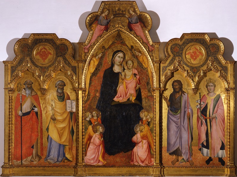 Madonna con Bambino e Santi (trittico) di Gaddi Agnolo (sec. XIV)