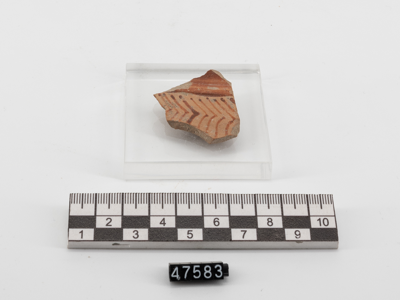 frammento/ parete - Miceneo IIIB2-IIIC1 (PERIODIZZAZIONI/ PROTOSTORIA/ Età del Bronzo/ Età del Bronzo recente)