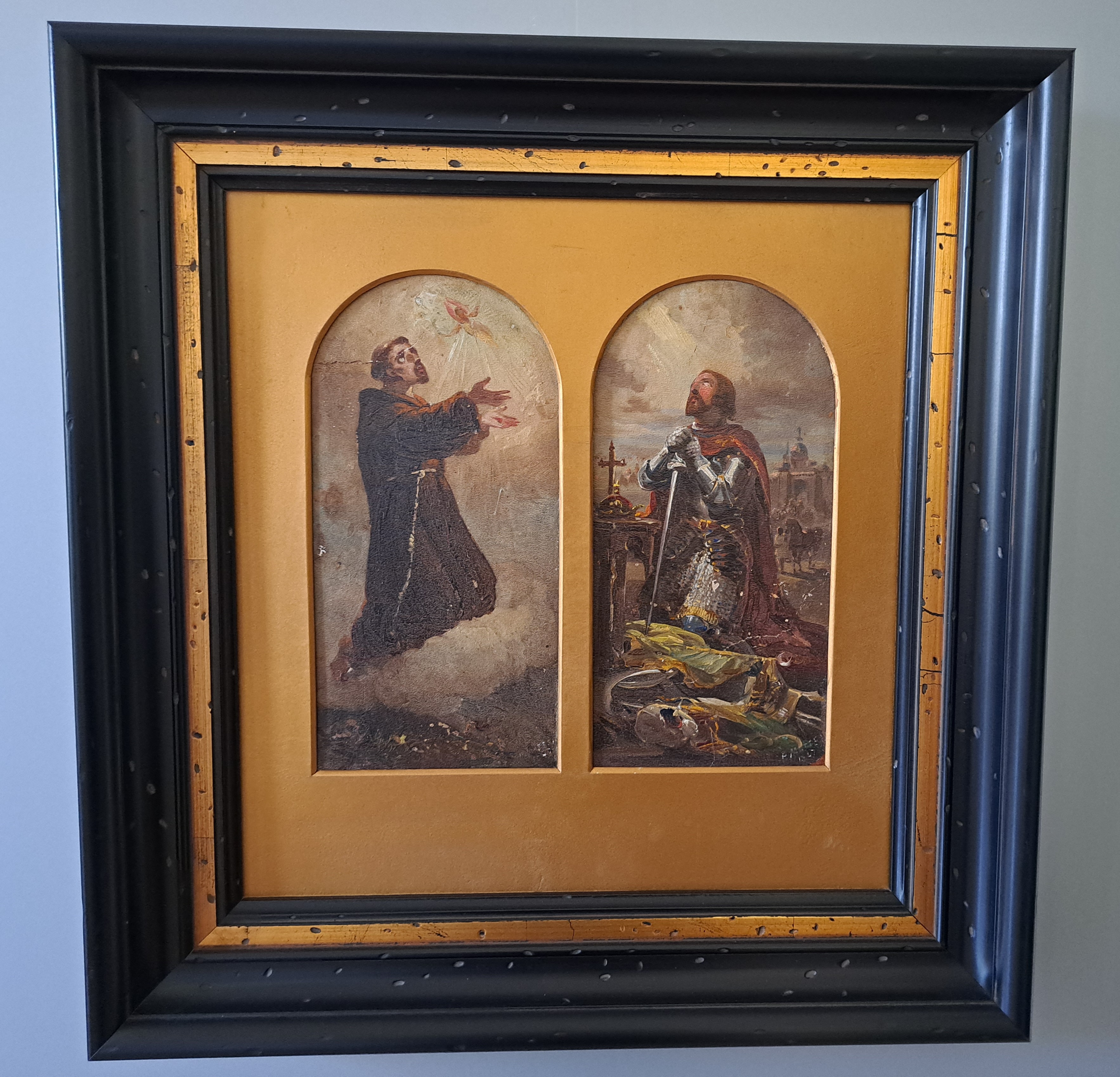 San Francesco; santo guerriero (dipinto) di Mattej Pasquale (XIX)