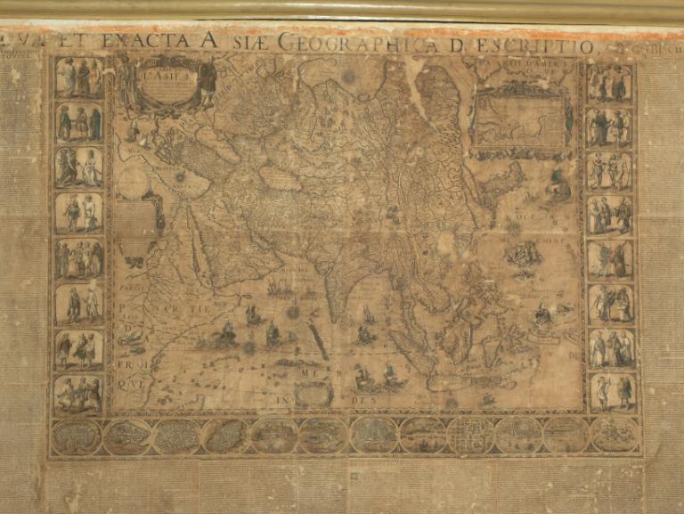 Carta dell'Asia di Willem Janszoon Blaeu (stampa colorata a mano, stampa composita) di Blaeu Willelm Janszoon (cerchia) (sec. XVII)