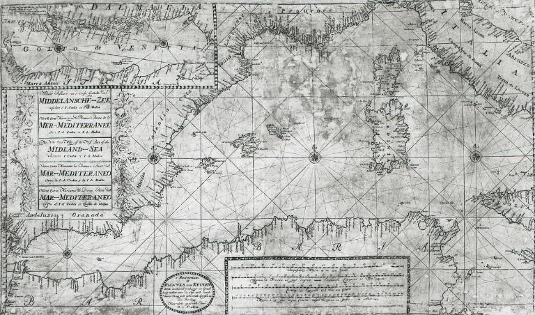 dettaglio geografico del Golfo di Venezia (stampa, elemento d'insieme) di van Keulen Johannes (cerchia) (sec. XVIII)