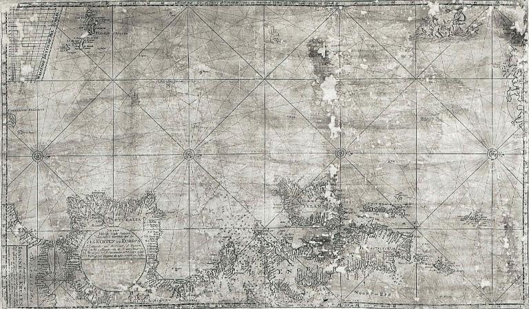 Carta nautica dell'Atlantico centrale di Johannes e Gerard van Keulen (stampa, stampa composita) di van Keulen Johannes (cerchia) (XVIII)
