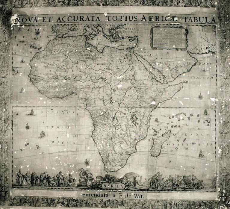 rappresentazione geografica dell'Africa (stampa, elemento d'insieme) di de Wit Frederick (cerchia) (XVIII)