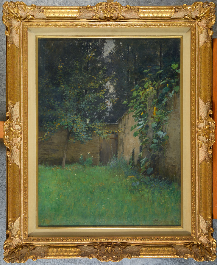 Cantuccio dell'orto, Paesaggio (dipinto) di Piumati Giovanni (XX)