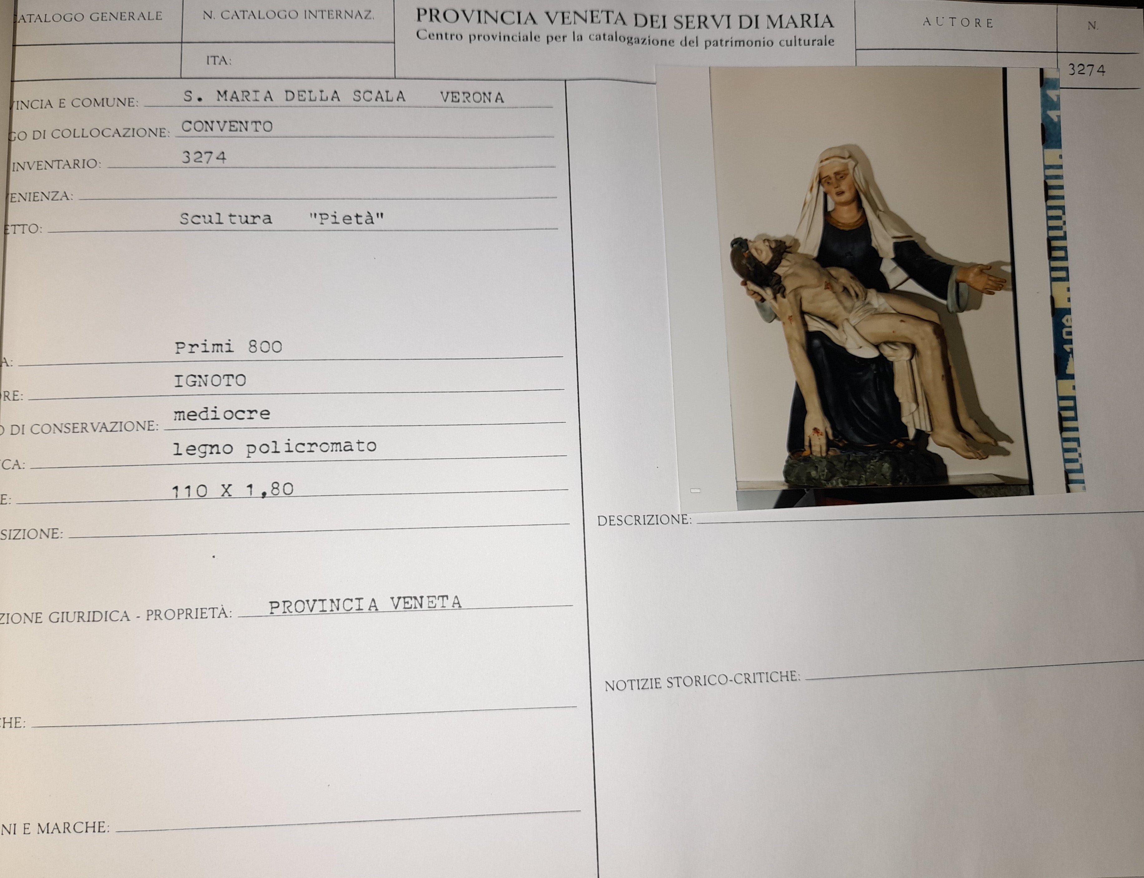 Pietà (gruppo scultoreo) - ambito Italia nord-orientale (inizio XIX)