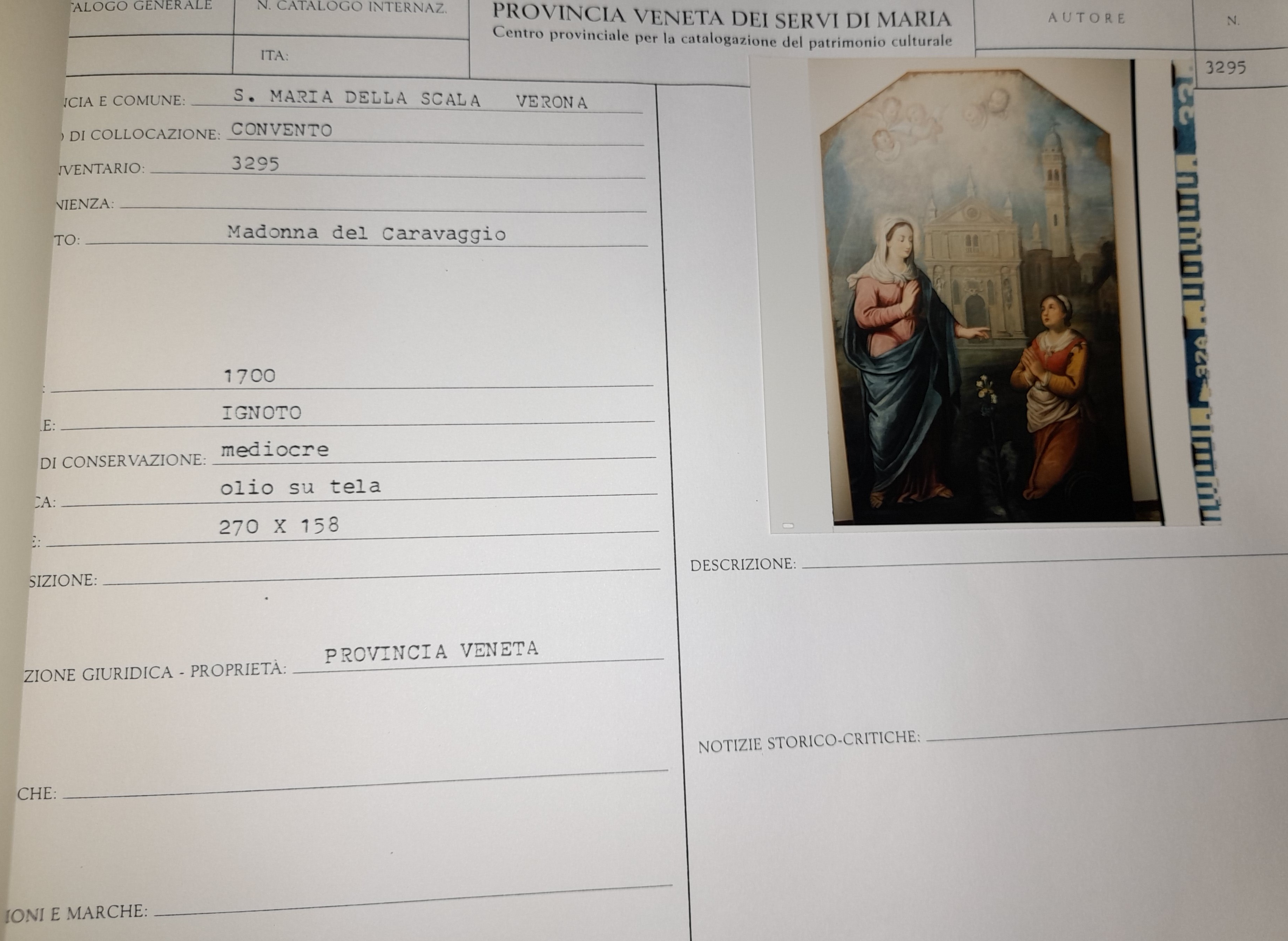 apparizione della Madonna (dipinto) - ambito Italia centro-settentrionale (XVIII)